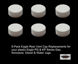 6-Pk Eagle Rear Vent Screw Caps New Lid Gas Can Part For PG1 PG3 PG5 PG6 KP3 KP5 - $11.35