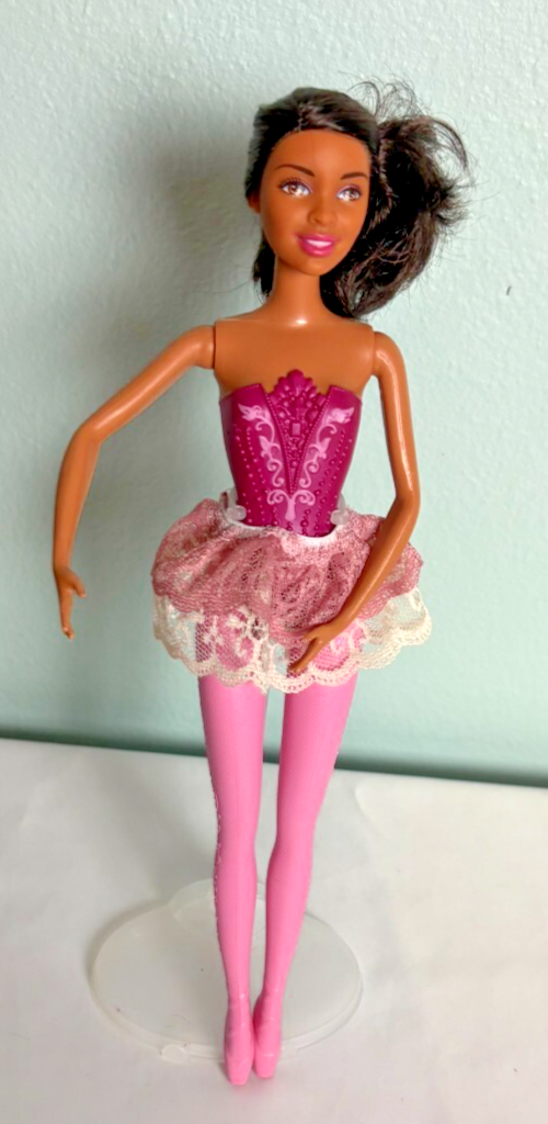 2015 Mattel AA Barbie Ballerina DHM58 K281 2001 Head Pink Legs Rigid Body - $12.10