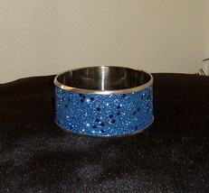 Beautiful Bangle Inlaid Bracelet Blue with Sparkles - $15.99