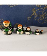 VTG Nesting Dolls 5pc set Hand Painted - $12.99