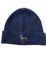 Polo Ralph Lauren Cuff Rib Knit Bulldog Beanie Hat Navy - $79.17