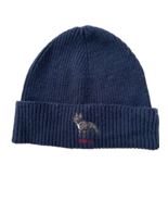 Polo Ralph Lauren Cuff Rib Knit Bulldog Beanie Hat Navy - $1,507.22 MXN