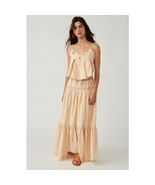 New Free People Crystal Cove Set $320 SMALL Linen/Pink/Ivory - £105.93 GBP