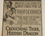 Crouching Tiger Hidden Dragon Movie Print Ad TPA9 - £4.71 GBP