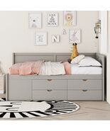 Gray Full Size Daybed: Storage, Drawers &amp; Shelves for Bedroom - €443,10 EUR