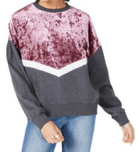 Freshman 1996 Juniors Velvet Chevron Sweatshirt,Medium,Violet/White Combo - £15.73 GBP