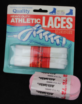 Vintage white pink shoe laces 72” Quality Athletics VINTAGE skates boots... - £19.97 GBP