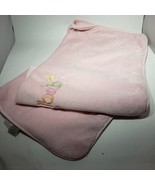 Carter&#39;s Embroidered BABY Crib Security Blanket Pink Butterfly Lovey 30 ... - £21.64 GBP