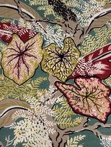 Vintage 1950-60s Drapery Panels Pair Caladiums Birds Very Cool!!! - £71.00 GBP