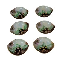 Vintage Bavaria Favorite Uno Hand Painted Nut Butter Pats Set of Six Germany - £47.80 GBP