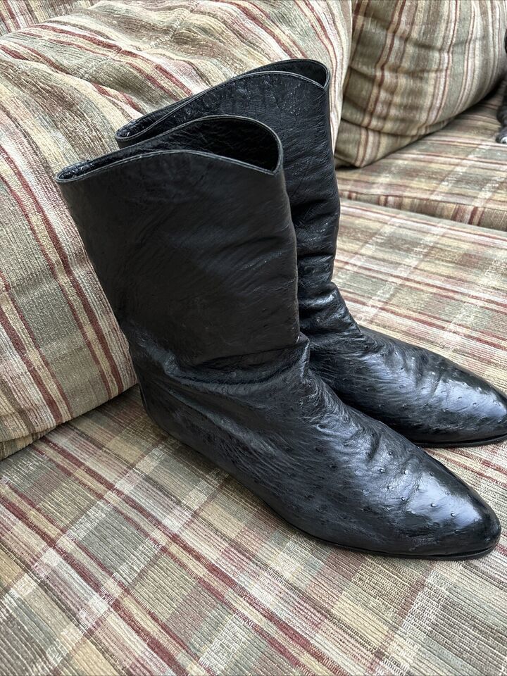 susan bennis warren edwards Blk Ostrich Boots and 44 similar
