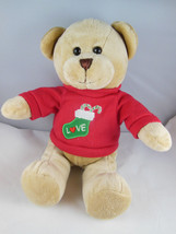 Caltoy Christmas sweat shirt Love 11&quot; plush made to last SOFT - £7.77 GBP