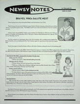 MLB Phila.  Phillies &quot;Newsy Notes&quot; Newsletter w/NL Team Rosters - June 2003 - $7.24