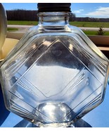 Vintage Pat  86017 Octagonal Refrigerator Bottle &amp; Metal Cap Clear Art D... - $15.29