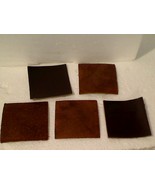 Original WWII 2&quot; Leather Squares For Custom Shoulder Patches, Five Of Th... - £7.86 GBP
