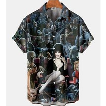 Classic Horror Movie Characters Monsters 3D Printed Unisex Buttoned Shirt Tops - £8.15 GBP+