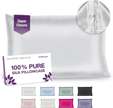 Mulberry Park 100% Silk Pillowcase - 19 Momme, Grade 6A Mulberry Silk - £33.67 GBP