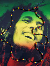 Mojo&#39;s Beads Rasta Love Bead Hippie Necklace - £19.95 GBP