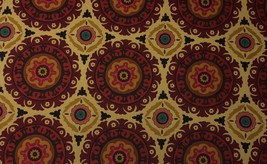 Waverly Solar Flair Henna Suzani Geometric Multiuse Cotton Fabric By Yard 54&quot;W - £10.04 GBP