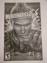 Playstation 2 - MERCENARIES 2 - WORLD IN FLAMES (Replacement Manual) - $8.00
