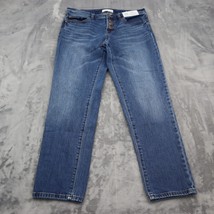 LOFT Pants Womens 26 Blue Denim Stretchable Button Up Straight Leg Casual Jeans - £17.89 GBP