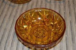 Small 5.5” amber Depression Glass bowl/candy dish, Vintage - £7.98 GBP