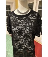 Gorgeous Goth Sexy Torrid Sheer Lacy Puff Sleeve Top Size M/L New NWT - $248.22 MXN