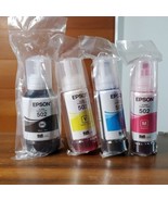 Epson 502 (4) Bottles Eco Tank Printer Ink NEW Exp 6/26 Black 127ml Colo... - $38.22