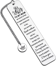 Mom Gift Bookmark for Women Mothers Day from Son Daughter Birthday Valentines Ch - £22.96 GBP