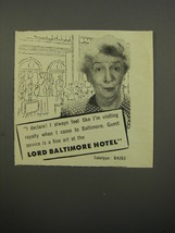 1951 Lord Baltimore Hotel Ad - I declare! I always feel like I&#39;m visiting - £14.44 GBP