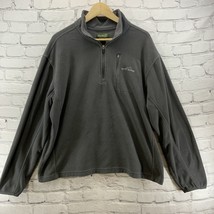 Eddie Bauer Fleece Jacket Sz XL Dark Gray Full Zip Cold Weather - $29.69