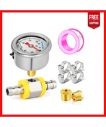 Comprehensive 9-Piece Stainless Steel Liquid Filled Pressure Gauge Kit 0... - $573.57 MXN