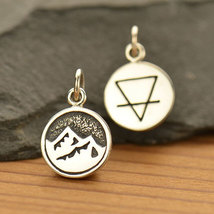 Sterling Silver Earth Charm - Four Elements 16x10mm - $435.55 MXN