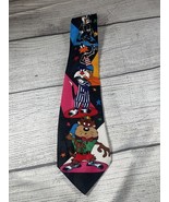 Looney Tunes Mania Tie with Taz Marvin Martian Bugs Bunny Daffy Etc - $12.00