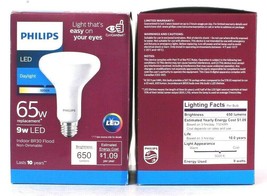 2 Count Philips 9w LED Daylight 5000K Indoor BR30 Flood Non Dimmable