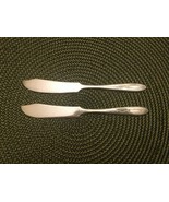 Butter knife 6-1/8&quot; long, silver plated, 2 pcs same pattern on both sides - $149.76 MXN