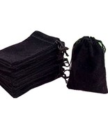 3" X 4" (100) - Black Velvet Cloth Jewelry Pouches / Drawstring Bags (100)