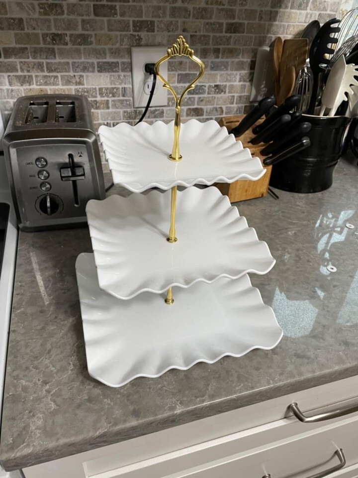 Dessert Cupcake Stand 3 Tier Plastic Cup Cake Holder Tower 10 x 10 x 14.5 inches - $14.85 Dessert Cupcake Stand 3 Tier Plastic Cup Cake Holder Tower 10 x 10 x 14.5 inches - $14.85