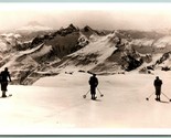 RPPC Skiers on Famous Ski Terrain Mount Rainier National Park WA  Postca... - $9.85