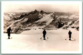 RPPC Skiers on Famous Ski Terrain Mount Rainier National Park WA  Postcard H3 - £7.74 GBP