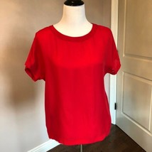 NWT SEE by CHLOE Silk Blend Red T-shirt SZ 2 Original retail $265 - £51.87 GBP