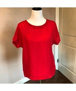 NWT SEE by CHLOE Silk Blend Red T-shirt SZ 2 Original retail $265 - £50.84 GBP