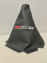 For Chevy Corvette C6 Z06 Shift Boot Embroidered Custom Genuine Leather ... - $48.00