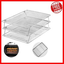 Maximize Your Baking Space: Stackable 3-Tier Cooling Rack Fits Half Shee... - $770.75 MXN