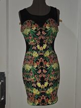 Soprano Black Mesh Floral Dress - $25.00