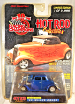1999 Racing Champions Hot Rod Collectibles #178 &#39;33 WILLYS COUPE Blue wChrome Sp - £8.99 GBP