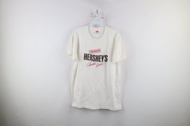 Vintage 80s Womens Size XL Spell Out Hersheys Chocolate Lover T-Shirt White USA - £34.99 GBP