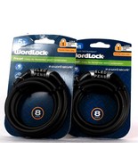 2 Ct Wordlock Security Level 1 Use Words Not Numbers Steel Cable Lock In... - €24,30 EUR