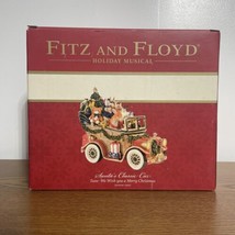 Fritz &amp; Floyd Santa Classic Car 9” Musical We Wish You A Merry Christmas W/ Box - $44.09