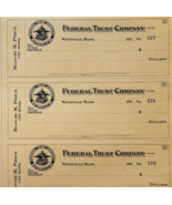 1920 Federal Trust Checks Lot of 3 City Hotel Waterville Maine 677-679 F... - $549.97 MXN